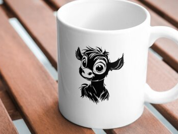 Intra απο ξύλο plywood 3mm-4mm πάχος - Αγελάδα DXF Δίασταση 20x20 cm INTRAFABR-104361079 - Image 1