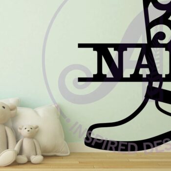 Intra απο ξύλο plywood 3mm-4mm πάχος - Cowboy Boot Design Name Sin Laser Δίασταση 30x20 cm INTRAFABR-99442053 - Image 2