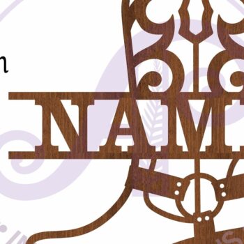 Intra απο ξύλο plywood 3mm-4mm πάχος - Cowboy Boot Design Name Sin Laser Δίασταση 30x20 cm INTRAFABR-99442053 - Image 4