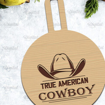 Intra απο ξύλο plywood 3mm-4mm πάχος - Cowboy Cutting Board Laser Cut Δίασταση 30x20 cm INTRAFABR-98537635 - Image 1