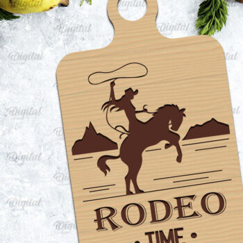 Intra απο ξύλο plywood 3mm-4mm πάχος - Cowboy Cutting Board Laser Cut Δίασταση 30x20 cm INTRAFABR-98537268 - Image 1