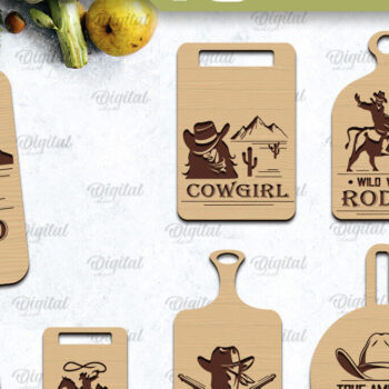 Intra απο ξύλο plywood 3mm-4mm πάχος - Πακέτα κοπής Cowboy Δέσμη κοπής με λέιζερ Δίασταση 30x20 cm INTRAFABR-98538286 - Image 1