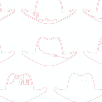 Intra απο ξύλο plywood 3mm-4mm πάχος - Αποκοπή υ με στρώσεις καπέλο καουμπόη  Δίασταση 20x20 cm INTRAFABR-113330723 - Image 3