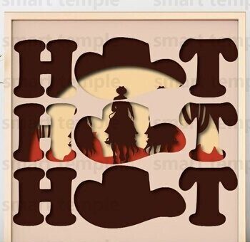 Intra απο ξύλο plywood 3mm-4mm πάχος - Καπέλο Cowboy Multilayered, Cowboy Hat Δίασταση 30x20 cm INTRAFABR-80218759 - Image 1