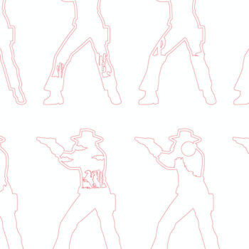 Intra απο ξύλο plywood 3mm-4mm πάχος - Cowboy Layer Art Piece για το Glowforge Δίασταση 20x20 cm INTRAFABR-113327152 - Image 3