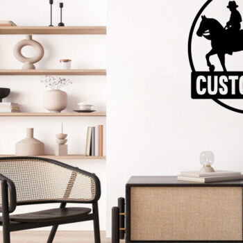 Intra απο ξύλο plywood 3mm-4mm πάχος - Σιλουέτες αρχείων λέιζερ Cowboy Metal Art Δίασταση 40x50 cm INTRAFABR-100746248 - Image 2