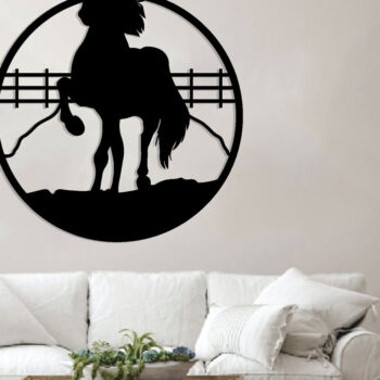 Intra απο ξύλο plywood 3mm-4mm πάχος -  με λέιζερ Cowboy Metal Wall Art Δίασταση 40x50 cm INTRAFABR-85477190 - Image 2