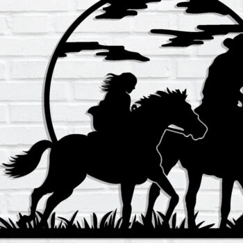 Intra απο ξύλο plywood 3mm-4mm πάχος -  με λέιζερ Cowboy Metal Wall Art Δίασταση 40x50 cm INTRAFABR-85477384 - Image 1