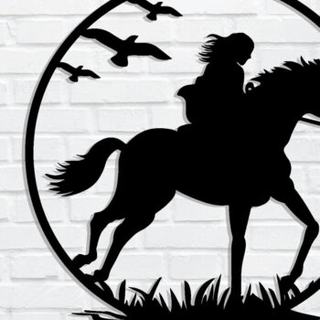 Intra απο ξύλο plywood 3mm-4mm πάχος -  με λέιζερ Cowboy Metal Wall Art Δίασταση 40x50 cm INTRAFABR-85476968 - Image 1