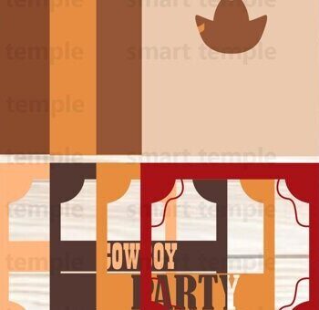 Intra απο ξύλο plywood 3mm-4mm πάχος - Cowboy Party Layered, Cowboy Party Δίασταση 20x20 cm INTRAFABR-80219932 - Image 2