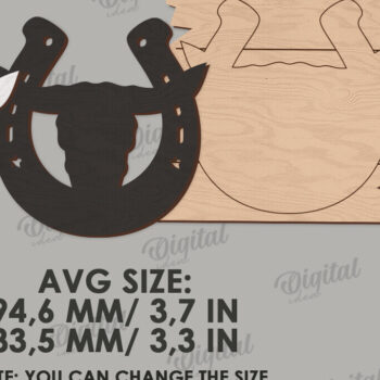 Intra απο ξύλο plywood 3mm-4mm πάχος - Διακόσμηση δίσκων Cowboy Tiered Cut Laser Δίασταση 30x20 cm INTRAFABR-123027665 - Image 2