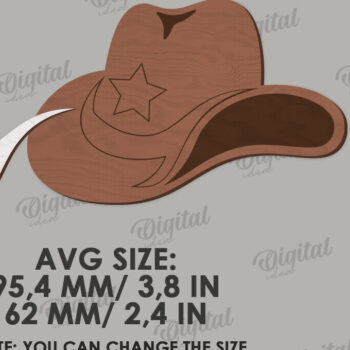 Intra απο ξύλο plywood 3mm-4mm πάχος - Διακόσμηση δίσκων Cowboy Tiered Cut Laser Δίασταση 30x20 cm INTRAFABR-123027982 - Image 2