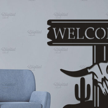 Intra απο ξύλο plywood 3mm-4mm πάχος - Cowboy Wall Art Laser Cut. Χαρτί καουμπόη Δίασταση 40x50 cm INTRAFABR-87116335 - Image 1