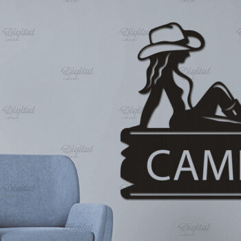 Intra απο ξύλο plywood 3mm-4mm πάχος - Cowboy Wall Art Laser Cut. Χαρτί καουμπόη Δίασταση 40x50 cm INTRAFABR-87116356 - Image 1