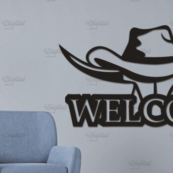 Intra απο ξύλο plywood 3mm-4mm πάχος - Cowboy Wall Art Laser Cut. Χαρτί καουμπόη Δίασταση 40x50 cm INTRAFABR-87116175 - Image 1