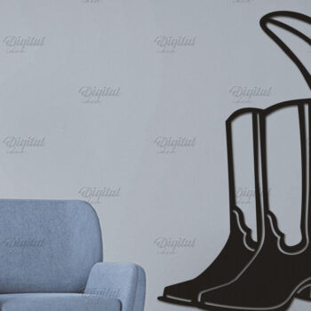 Intra απο ξύλο plywood 3mm-4mm πάχος - Cowboy Wall Art Laser Cut. Χαρτί καουμπόη Δίασταση 40x50 cm INTRAFABR-87116265 - Image 1