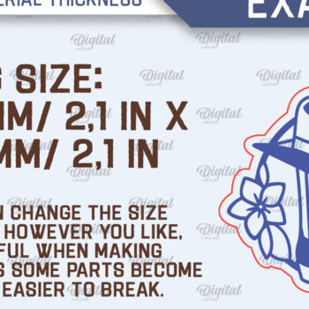 Intra απο ξύλο plywood 3mm-4mm πάχος - Cowboy Western Keychain Laser Cut Δίασταση 4x4 cm INTRAFABR-99200250 - Image 2