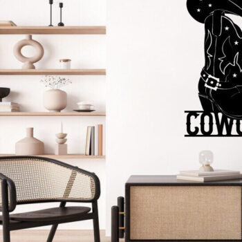 Intra απο ξύλο plywood 3mm-4mm πάχος - Πακέτο Laser DXF Metal Art Wall Art Cowgirl Δίασταση 40x50 cm INTRAFABR-100495227 - Image 3