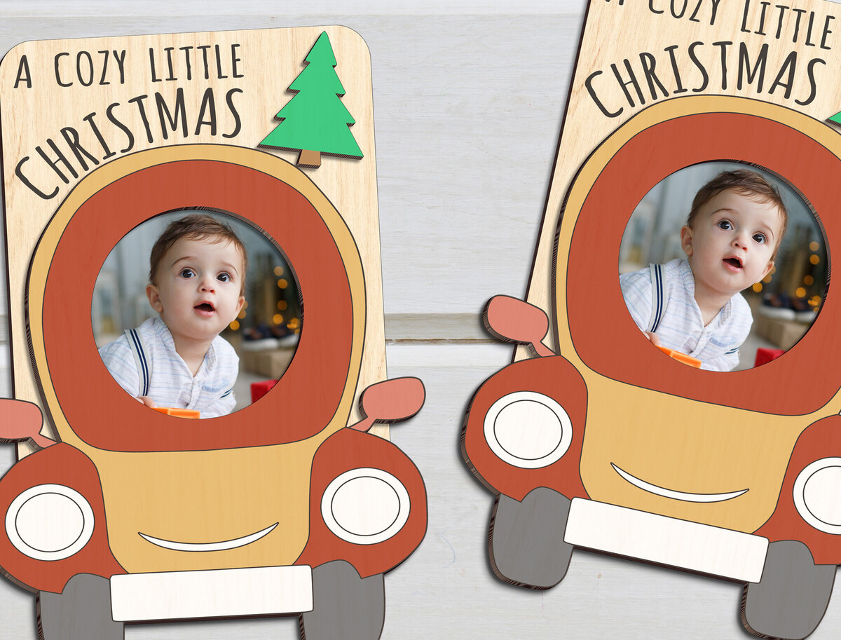 Intra απο ξύλο plywood 3mm-4mm πάχος - Cozy Coupe Ψυγείο Photo Magnet πλαίσιο Δίασταση 20x25 cm INTRAFABR-101628524