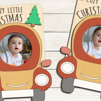 Intra απο ξύλο plywood 3mm-4mm πάχος - Cozy Coupe Ψυγείο Photo Magnet πλαίσιο Δίασταση 20x25 cm INTRAFABR-101628524 - Image 2