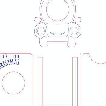 Intra απο ξύλο plywood 3mm-4mm πάχος - Cozy Coupe Ψυγείο Photo Magnet πλαίσιο Δίασταση 20x25 cm INTRAFABR-101628524 - Image 3