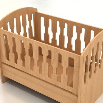 Intra απο ξύλο plywood 3mm-4mm πάχος - Κούνια κοπής με λέιζερ Αρχεία  Baby Rock Δίασταση 30x20 cm INTRAFABR-39074493 - Image 2