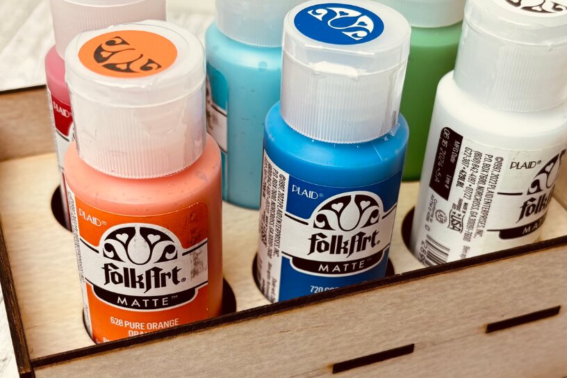 Intra απο ξύλο plywood 3mm-4mm πάχος - Κιβώτιο Laser Organizer Bottle Paint Craft Δίασταση 20x20 cm INTRAFABR-111624643