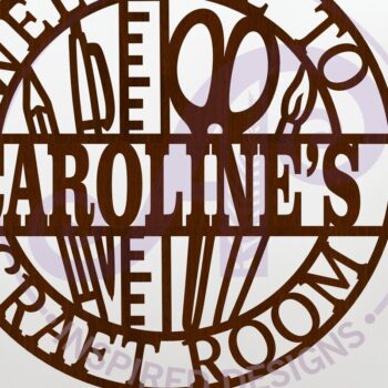 Intra απο ξύλο plywood 3mm-4mm πάχος - Προσωποποιημένο σχέδιο ονομαστικής πινακίδας Craft Room Δίασταση 30x20 cm INTRAFABR-117304834 - Image 1