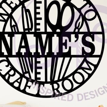 Intra απο ξύλο plywood 3mm-4mm πάχος - Προσωποποιημένο σχέδιο ονομαστικής πινακίδας Craft Room Δίασταση 30x20 cm INTRAFABR-117304834 - Image 2