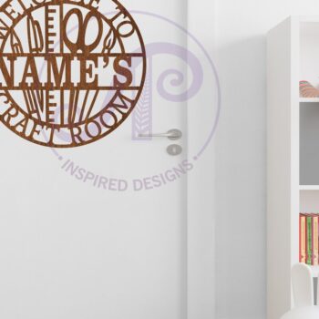 Intra απο ξύλο plywood 3mm-4mm πάχος - Προσωποποιημένο σχέδιο ονομαστικής πινακίδας Craft Room Δίασταση 30x20 cm INTRAFABR-117304834 - Image 3