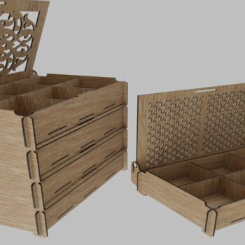 Intra απο ξύλο plywood 3mm-4mm πάχος - Craftsmanship in a Box: Laser Cut Wood Δίασταση 20x20 cm INTRAFABR-114010271 - Image 4