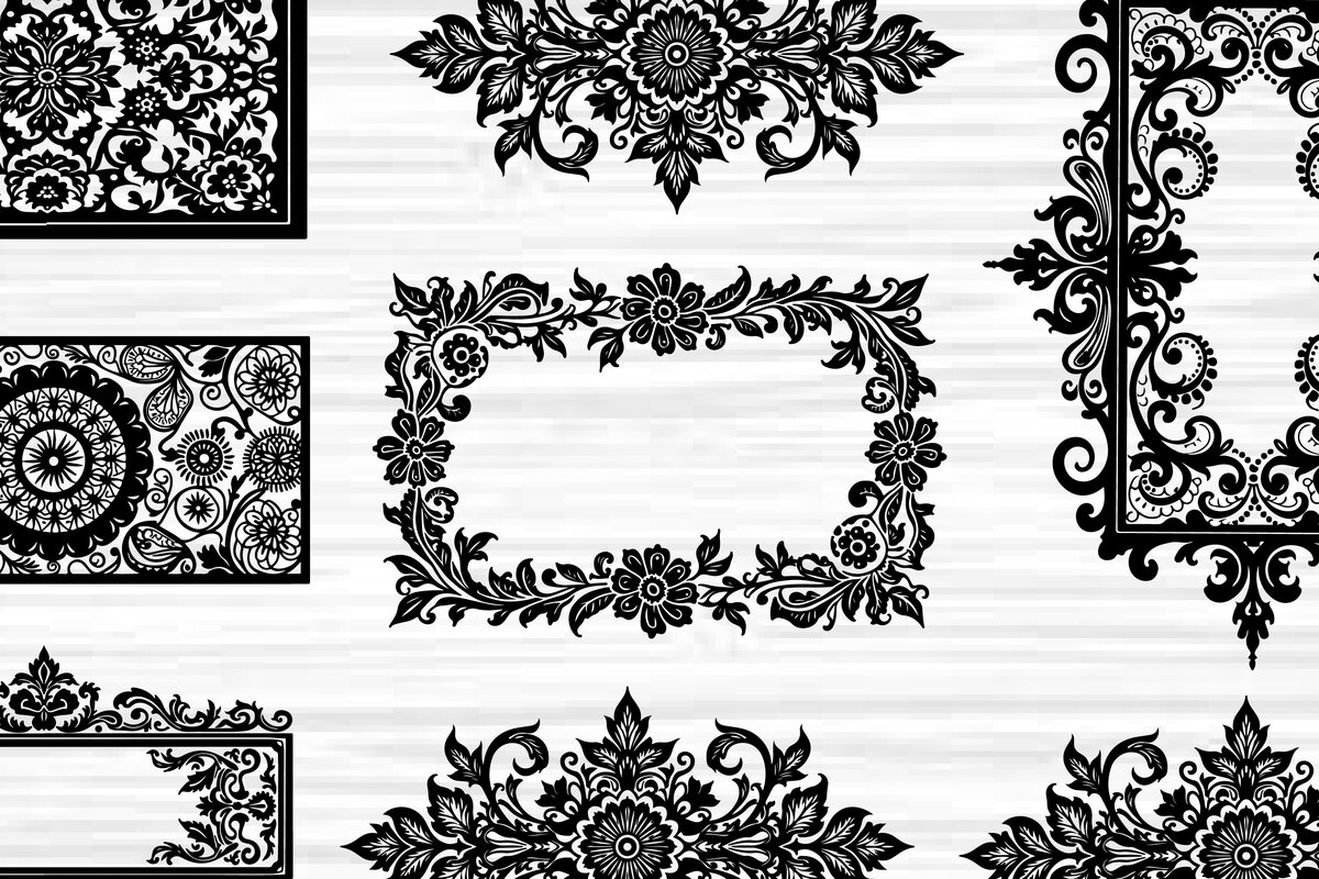 Intra απο ξύλο plywood 3mm-4mm πάχος - Creative Laser Cut File Set – Όμορφο Δίασταση 30x30 cm INTRAFABR-123580046