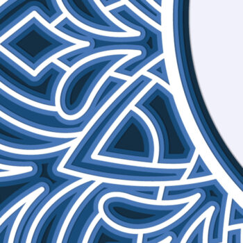 Intra απο ξύλο plywood 3mm-4mm πάχος - Κοπή  3D Layered Mandala Crescent Moon Δίασταση 30x30 cm INTRAFABR-24801560 - Image 2