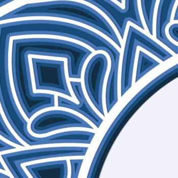 Intra απο ξύλο plywood 3mm-4mm πάχος - Κοπή  3D Layered Mandala Crescent Moon Δίασταση 30x30 cm INTRAFABR-24801560 - Image 3