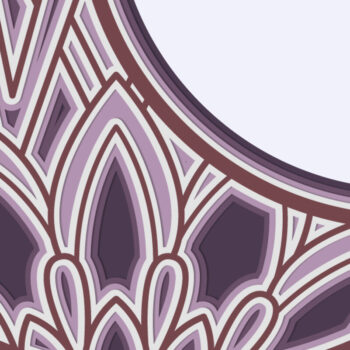 Intra απο ξύλο plywood 3mm-4mm πάχος - Crescent Moon Mandala 3D Layered Δίασταση 30x30 cm INTRAFABR-24855483 - Image 4