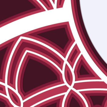 Intra απο ξύλο plywood 3mm-4mm πάχος - Crescent Moon Mandala 3D Multilayer  Δίασταση 30x30 cm INTRAFABR-24801952 - Image 2