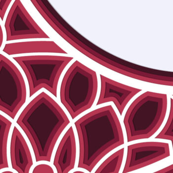 Intra απο ξύλο plywood 3mm-4mm πάχος - Crescent Moon Mandala 3D Multilayer  Δίασταση 30x30 cm INTRAFABR-24801952 - Image 4