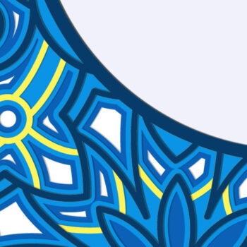 Intra απο ξύλο plywood 3mm-4mm πάχος -  αποκοπής 3D  Crescent Moon Mandala Δίασταση 30x30 cm INTRAFABR-24865738 - Image 4