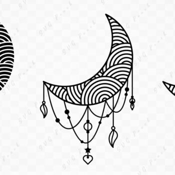 Intra απο ξύλο plywood 3mm-4mm πάχος - Crescent Moon Δίασταση 30x30 cm INTRAFABR-117736002 - Image 3