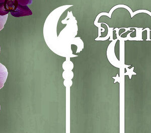 Intra απο ξύλο plywood 3mm-4mm πάχος - Ημισέληνος λύκος και όνειρο Δίασταση 30x20 cm INTRAFABR-105073725