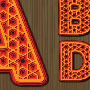 Intra απο ξύλο plywood 3mm-4mm πάχος - Πακέτο Cricut Alphabet a-Z Layer  Δίασταση 20x20 cm INTRAFABR-36739778