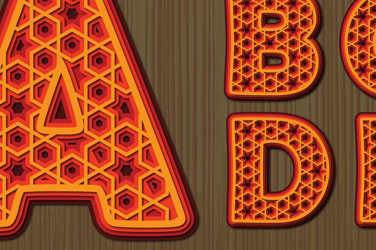 Intra απο ξύλο plywood 3mm-4mm πάχος - Πακέτο Cricut Alphabet a-Z Layer  Δίασταση 20x20 cm INTRAFABR-36739778