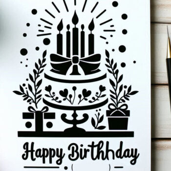 Intra απο ξύλο plywood 3mm-4mm πάχος - Κάρτα γενεθλίων Cricut Paper Cut Δίασταση 20x20 cm INTRAFABR-118460815 - Image 1