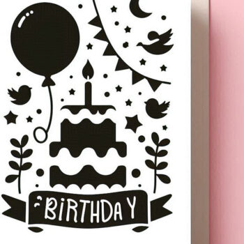 Intra απο ξύλο plywood 3mm-4mm πάχος - Κάρτα γενεθλίων Cricut Paper Cut Δίασταση 20x20 cm INTRAFABR-118480946 - Image 1