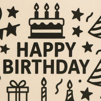 Intra απο ξύλο plywood 3mm-4mm πάχος - Πακέτο δωροκάρτας γενεθλίων Cricut  Δίασταση 4x4 cm INTRAFABR-120286348 - Image 2