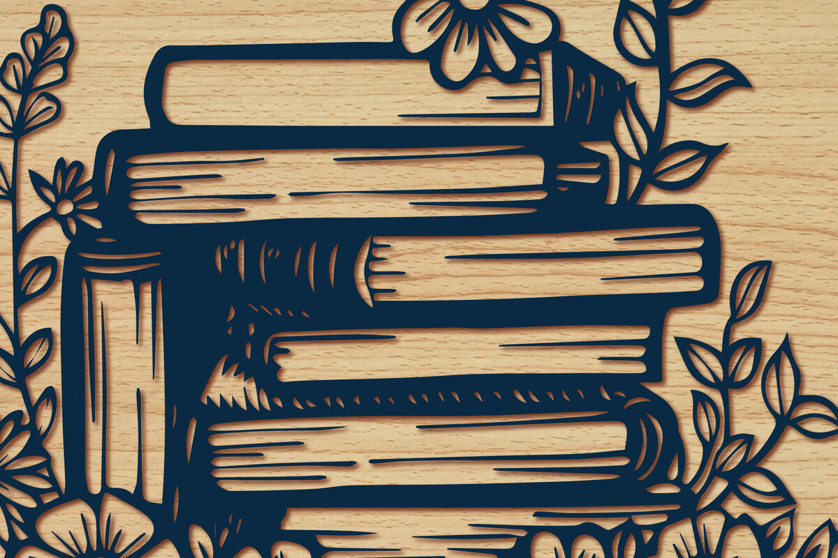 Intra απο ξύλο plywood 3mm-4mm πάχος - Σετ  βιβλίου Cricut με λουλούδια Δίασταση 4x4 cm INTRAFABR-91048207