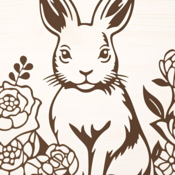 Intra απο ξύλο plywood 3mm-4mm πάχος - Cricut Bunny/Rabbit Papercut Δίασταση 4x4 cm INTRAFABR-89942160 - Image 5