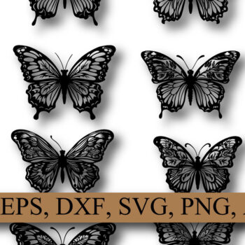 Intra απο ξύλο plywood 3mm-4mm πάχος - Cricut Butterfly Cut File Bundle Δίασταση 30x20 cm INTRAFABR-81027844 - Image 1