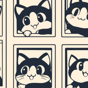 Intra απο ξύλο plywood 3mm-4mm πάχος - Γάτα Cricut που κρυφοκοιτάζει από ένα παράθυρο  Δίασταση 4x4 cm INTRAFABR-104799961