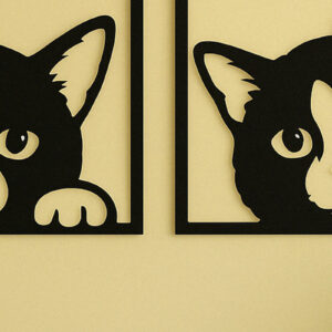 Intra απο ξύλο plywood 3mm-4mm πάχος -  Cricut Cats Art Decor  Cut File Δίασταση 4x4 cm INTRAFABR-120141449